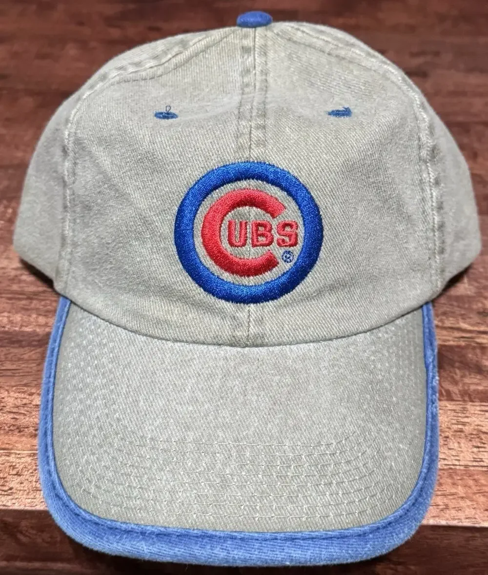 Chicago Cubs 100% Cotton Slide Buckle Baseball Cap Hat